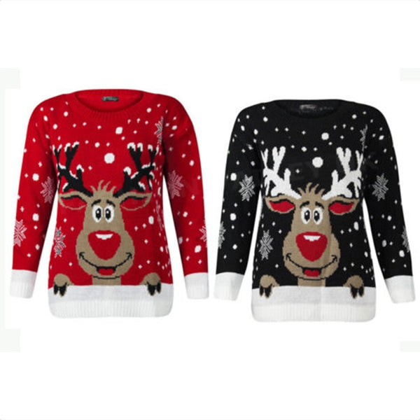 Plus Size 4xl Jumper Snowman Deer Sweaters New Santa Claus Xmas Patterned Ugly Christmas Sweaters Tops For Men Women Pullovers